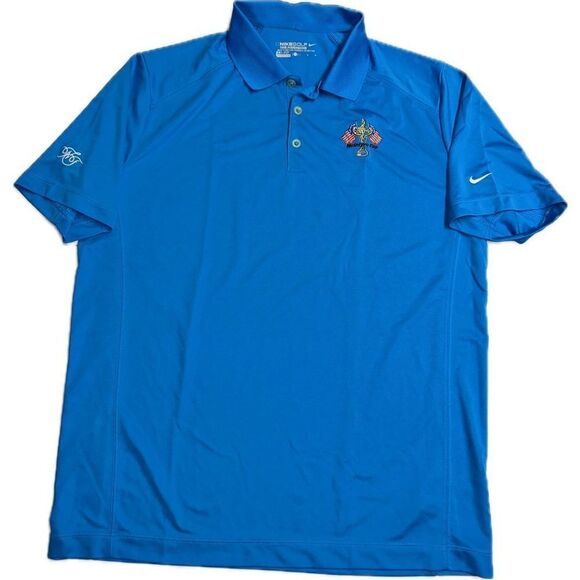 Nike Golf Tour Performance Men's Large Dri-Fit Polo Shirt Blue McIntyre‎ Cup - Picture 1 of 8
